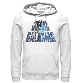 Мужская толстовка с буквенным наполнением «Звездные войны» La Guerra De Las Galaxias Licensed Character, белый