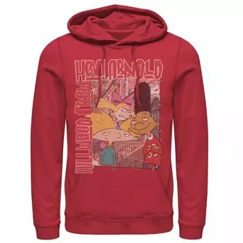 Мужская толстовка с цветным плакатом Nickeloden Hey Arnold Hillwood Licensed Character