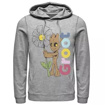 Мужская толстовка с цветочным портретом Marvel Guardians Of The Galaxy Groot Licensed Character