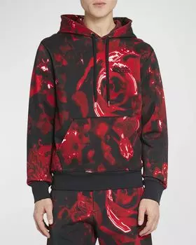 Мужская толстовка с цветочным принтом Alexander McQueen, цвет Multi Purp