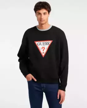 Мужская толстовка с длинным рукавом Guess Jeans, черный
