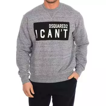 Мужская толстовка с длинным рукавом и круглым вырезом s74gu0529 s25463 Dsquared2, серый