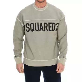Мужская толстовка с длинным рукавом и круглым вырезом s74gu0536 s25462 Dsquared2, хаки