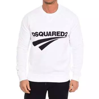 Мужская толстовка с длинным рукавом и круглым вырезом s74gu0451 s25030 Dsquared2, белый