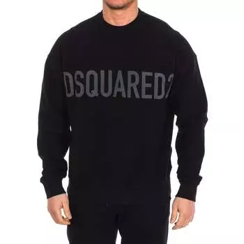 Мужская толстовка с длинным рукавом и круглым вырезом s74gu0536 s25462 Dsquared2, черный