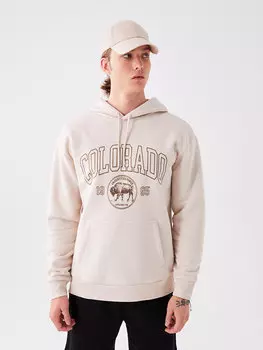 Мужская толстовка с длинным рукавом и принтом XSIDE, бежевый