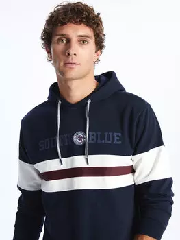 Мужская толстовка с длинным рукавом и принтом SOUTHBLUE, темно-синий меланж