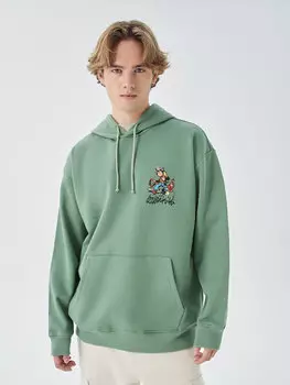 Мужская толстовка с длинным рукавом и принтом ностальгической обезьяны LCW Casual