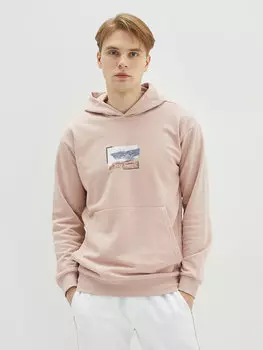 Мужская толстовка с длинным рукавом и принтом LCW Casual, матовый розовый