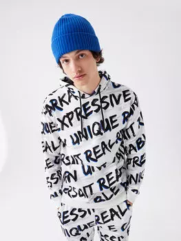 Мужская толстовка с длинным рукавом и принтом LCW Casual, от белого