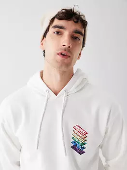Мужская толстовка с длинным рукавом и принтом LCW Casual, от белого