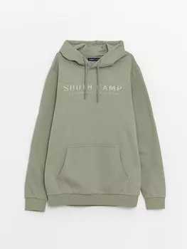 Мужская толстовка с длинным рукавом и принтом LCWAIKIKI Classic, зеленый