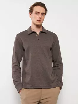 Мужская толстовка с длинным рукавом и воротником-поло LCWAIKIKI Classic