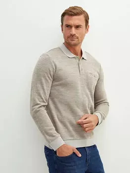 Мужская толстовка с длинным рукавом и воротником-поло LCWAIKIKI Classic