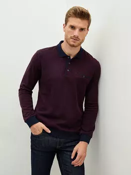 Мужская толстовка с длинным рукавом и воротником-поло LCWAIKIKI Classic