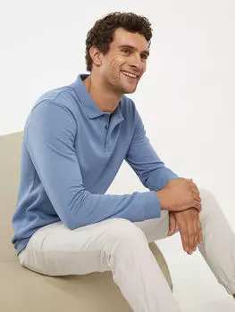 Мужская толстовка с длинным рукавом и воротником-поло LCWAIKIKI Classic