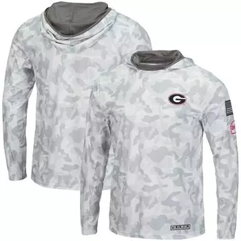 Мужская толстовка с длинными рукавами Colosseum Arctic Camo Georgia Bulldogs OHT Military Appreciation