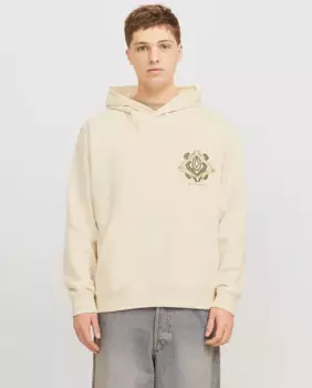 Мужская толстовка с длинными рукавами и боковыми деталями Jack & Jones, бежевый