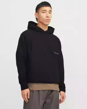 Мужская толстовка с длинными рукавами и боковыми деталями Jack & Jones, чёрный