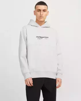 Мужская толстовка с длинными рукавами и логотипом спереди Jack & Jones, натуральный