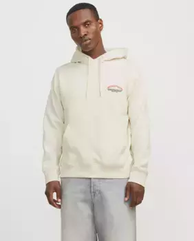 Мужская толстовка с длинными рукавами и логотипом сзади Jack & Jones, белый
