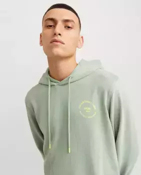 Мужская толстовка с длинными рукавами и логотипом спереди Jack & Jones, зеленый