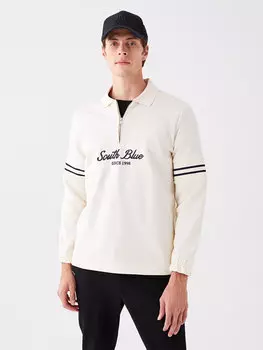 Мужская толстовка с длинными рукавами и воротником-поло SOUTHBLUE