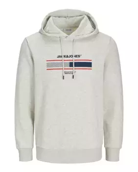 Мужская толстовка с длинными рукавами и вышивкой спереди Jack & Jones, белый