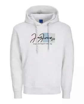 Мужская толстовка с длинными рукавами и вышивкой спереди Jack & Jones, белый