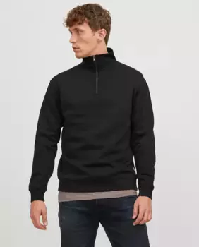 Мужская толстовка с длинными рукавами, однотонная, водолазка Jack & Jones, чёрный