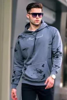 Мужская толстовка с дымчатым принтом 5291 MADMEXT
