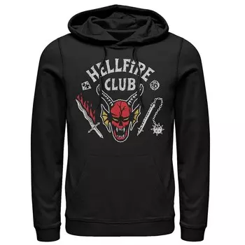 Мужская толстовка с гербом «Очень странные дела» Hellfire Club Licensed Character, черный