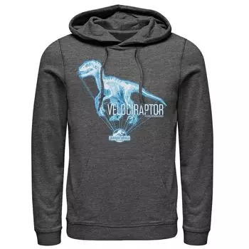 Мужская толстовка с голограммой и логотипом Jurassic World Velociraptor Licensed Character