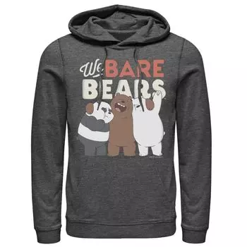 Мужская толстовка с групповым портретом Cartoon Network We Bare Bears Licensed Character