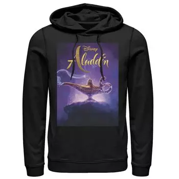 Мужская толстовка с изображением лампы и плаката Aladdin, Black Disney, черный