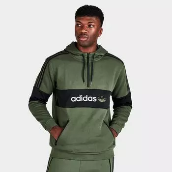 Мужская толстовка с капюшоном Adidas Originals Itasca Half-Zip, зеленый
