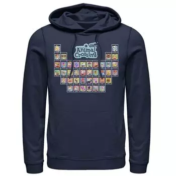 Мужская толстовка с капюшоном Animal Crossing New Horizons Periodic Table Of Villagers Licensed Character