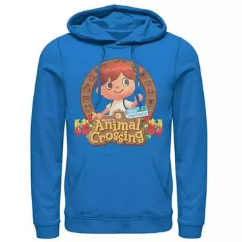 Мужская толстовка с капюшоном Animal Crossing New Horizons Villager с портретом Licensed Character