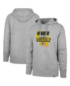 Мужская толстовка с капюшоном '47 heather grey green bay packers team headline '47 Brand, мульти