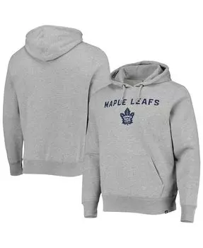 Мужская толстовка с капюшоном '47 с мелким серым принтом toronto maple leafs pregame headline '47 Brand, мульти