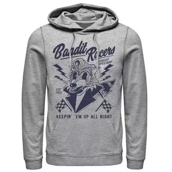 Мужская толстовка с капюшоном Bandit Racers Raccoon Keepin Em Up All Night Licensed Character
