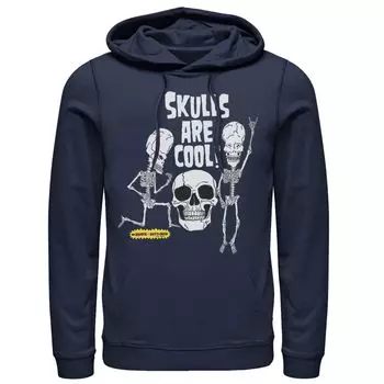 Мужская толстовка с капюшоном Beavis And Butthead Skulls Are Cool, Blue Licensed Character, синий