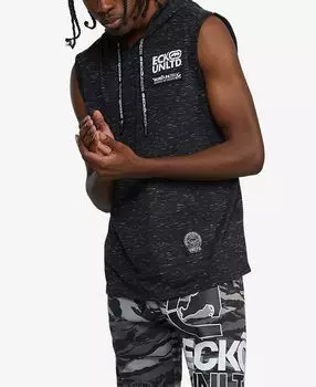 Мужская толстовка с капюшоном без рукавов bit fit Ecko Unltd, черный