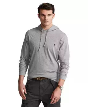 Мужская толстовка с капюшоном Big & Tall из джерси Polo Ralph Lauren, серый