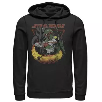Мужская толстовка с капюшоном Boba Fett Tatooine Flame Star Wars