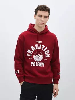 Мужская толстовка с капюшоном CALMERA MODA, бургундия