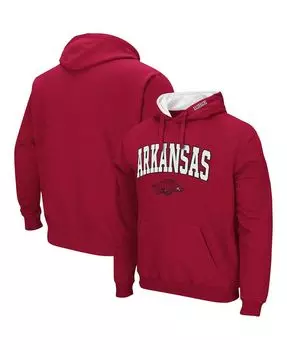 Мужская толстовка с капюшоном cardinal arkansas razorbacks arch and logo 3.0 pullover Colosseum