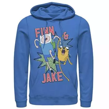 Мужская толстовка с капюшоном Cartoon Network Adventure Time Finn & Jake Kapow Licensed Character