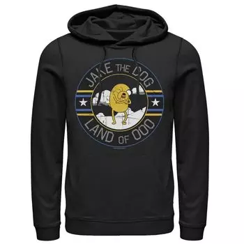 Мужская толстовка с капюшоном Cartoon Network Adventure Time Джейк Пес Land Of Ooo Licensed Character, черный