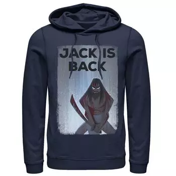Мужская толстовка с капюшоном Cartoon Network Samurai Jack The Jack Is Back Rainwaters, Blue Licensed Character, синий